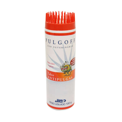 Talco Antipulgas Mundo Animal Pulgoff Para Cães E Gatos - 130 G Talco Antipulgas Mundo Animal Pulgoff Para Cães E Gatos - 130 G