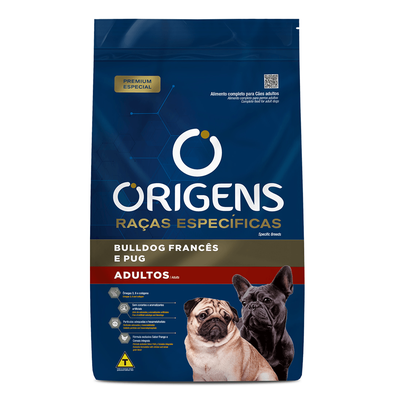 Ração Seca Origens Raças Específicas Bulldog Francês e Pug para Cães Adultos Ração Seca Origens Raças Específicas Bulldog Francês e Pug para Cães Adultos
