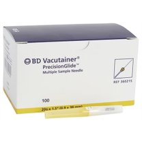 AGULHA MULTIPLA VÁCUO COLETA SANGUE 38X0,9MM AMARELA 20G C/100 BD AGULHA MULTIPLA VÁCUO COLETA SANGUE 38X0,9MM AMARELA 20G C/100 BD