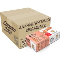 LUVA DE PROCEDIMENTO VINIL SEM TALCO EMBARQUE C/2.000 DESCARPACK LUVA DE PROCEDIMENTO VINIL SEM TALCO EMBARQUE C/2.000 DESCARPACK
