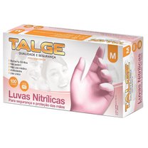 LUVA ROSA NITRÍLICA SEM PÓ C/100 TALGE LUVA ROSA NITRÍLICA SEM PÓ C/100 TALGE
