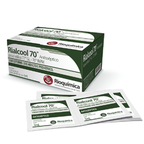 SWAB RIALCOOL 70 (MINI GAZE EMBEBIDA COM ÁLCOOL PARA ASSEPSIA) C/120 RIOQUIMICA SWAB RIALCOOL 70 (MINI GAZE EMBEBIDA COM ÁLCOOL PARA ASSEPSIA) C/120 RIOQUIMICA