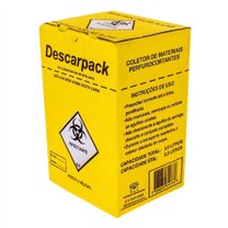 COLETOR DE MATERIAIS PERFUROCORTANTES AMARELO 03 LITROS DESCARPACK COLETOR DE MATERIAIS PERFUROCORTANTES AMARELO 03 LITROS DESCARPACK