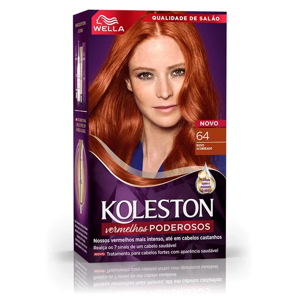 Coloração Koleston 64 Ruivo Acobreado Coloração Koleston 64 Ruivo Acobreado
