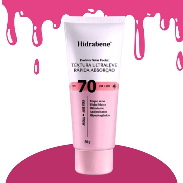 Protetor Solar Facial FPS 70 Hidrabene 50g Protetor Solar Facial FPS 70 Hidrabene 50g