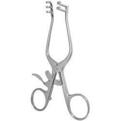 Afastador Weitlaner 2 x 3 Dentes Curvo Rombo. 13 cm Afastador Weitlaner 2 x 3 Dentes Curvo Rombo. 13 cm