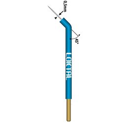 Eletrodo Loktal Agulha Angulado 45º - ø 0,5 mm x 50 mm x 45º - Haste ø 1,8 mm - ACEL0055 Eletrodo Loktal Agulha Angulado 45º - ø 0,5 mm x 50 mm x 45º - Haste ø 1,8 mm - ACEL0055