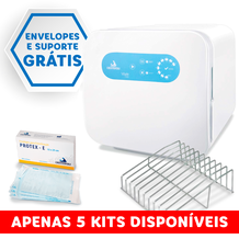 Kit Autoclave Vitale Class 12L + Envelopes Protex-E + Suporte para envelopes Kit Autoclave Vitale Class 12L + Envelopes Protex-E + Suporte para envelopes