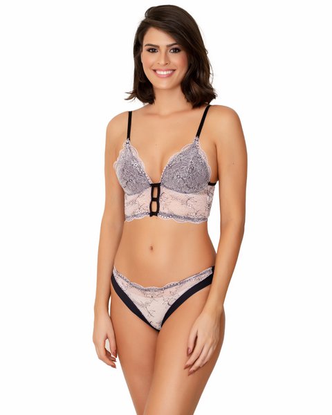 Cropped Bojo Sem Aro E Calcinha Sainte Nuit Lingerie Moda Intima