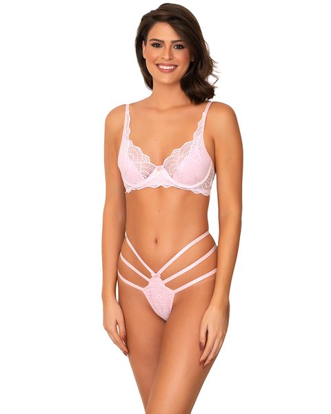 Conjunto De Lingerie Sem Bojo Calcinha De Tirinha Sainte Nuit