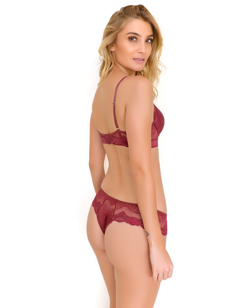 Conjunto De Lingerie Inteiro Em Renda Sainte Nuit Lingerie Moda Intima