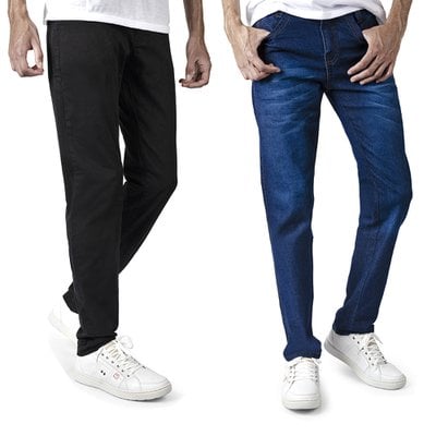 Preços baixos em Calça Jeans Preto Tamanho 36 para Homens