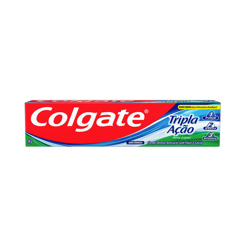 Creme Dental Colgate Tripla Ação Menta 90g Creme Dental Colgate Tripla Ação Menta 90g