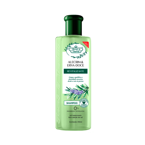 Shampoo Flores&Vegetais Alecrim & Erva Doce 310ml Shampoo Flores&Vegetais Alecrim & Erva Doce 310ml