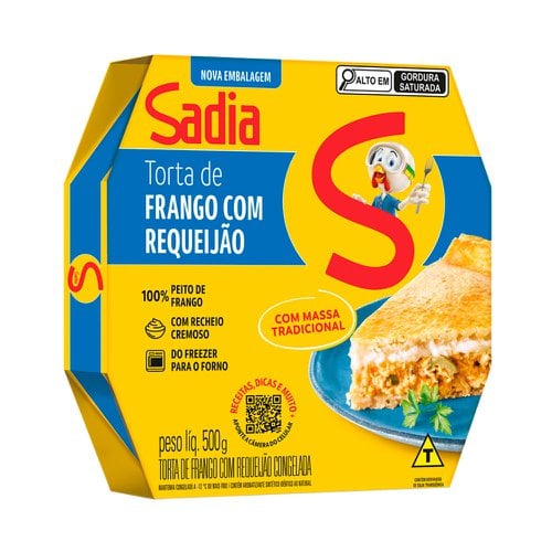 Torta Sadia Frango Com Requeijão 500g Torta Sadia Frango Com Requeijão 500g