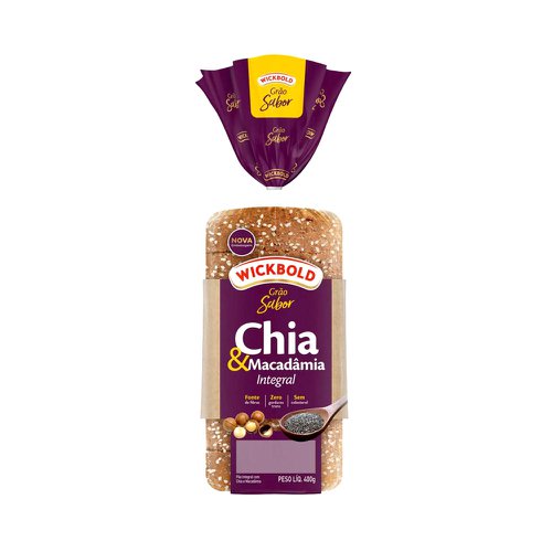 Pão de Forma Integral Wickbold Chia & Macadâmia 400g Pão de Forma Integral Wickbold Chia & Macadâmia 400g