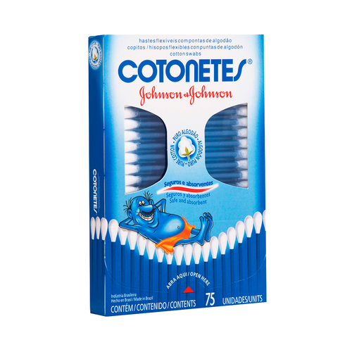 Hastes Flexíveis Cotonetes Com 75 Unidades Hastes Flexíveis Cotonetes Com 75 Unidades
