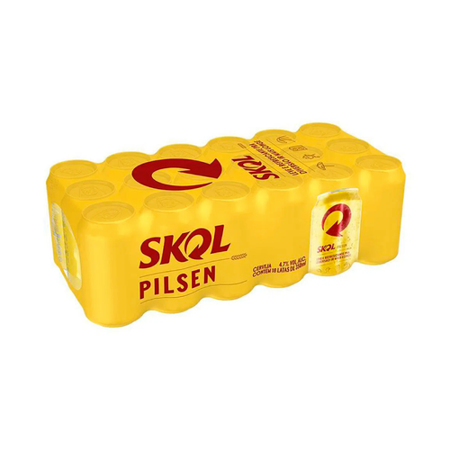 Cerveja Skol Pilsen 350ml Com 18 Unidades Cerveja Skol Pilsen 350ml Com 18 Unidades