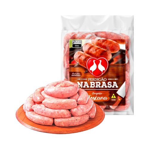 Linguiça Toscana Perdigão Na Brasa 500g Linguiça Toscana Perdigão Na Brasa 500g