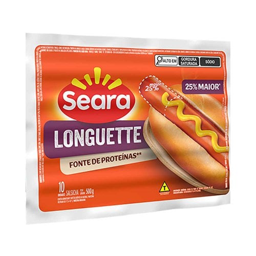 Salsicha Seara Longuette 500g Salsicha Seara Longuette 500g