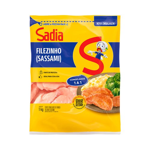 Filezinho de Frango Sassami Sadia Congelado 1kg Filezinho de Frango Sassami Sadia Congelado 1kg