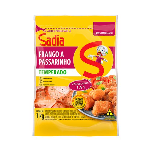 Frango A Passarinho Sadia Temperado Congelado 1kg Frango A Passarinho Sadia Temperado Congelado 1kg