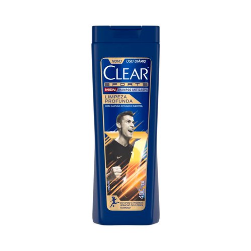 Shampoo Anticaspa Clear Men Sports Limpeza Profunda 400ml Shampoo Anticaspa Clear Men Sports Limpeza Profunda 400ml