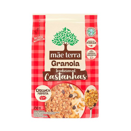 Granola Mãe Terra Tradicional Castanhas 250g Granola Mãe Terra Tradicional Castanhas 250g