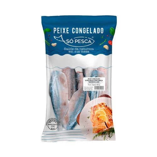 Filé de Sardinha Só Pesca Eviscerada Congelada 800g Filé de Sardinha Só Pesca Eviscerada Congelada 800g