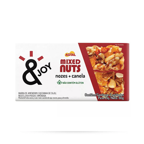 Barra de Cereais Mixed Nuts &Joy Nozes + Canela 60g Barra de Cereais Mixed Nuts &Joy Nozes + Canela 60g