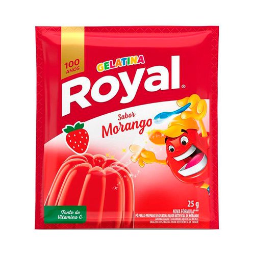 Gelatina Em Pó Royal Morango 25g Gelatina Em Pó Royal Morango 25g