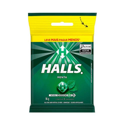 Bala Halls Menta Com 3 Unidades Bala Halls Menta Com 3 Unidades