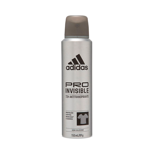 Desodorante Adidas Aerosol Masculino Invisible 150ml Desodorante Adidas Aerosol Masculino Invisible 150ml