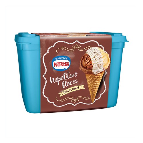 Sorvete Nestlé Napolitano Com Flocos 1,5l Sorvete Nestlé Napolitano Com Flocos 1,5l