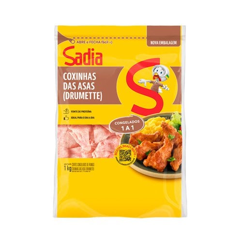 Coxinha da Asa de Frango Sadia Congelada 1kg Coxinha da Asa de Frango Sadia Congelada 1kg