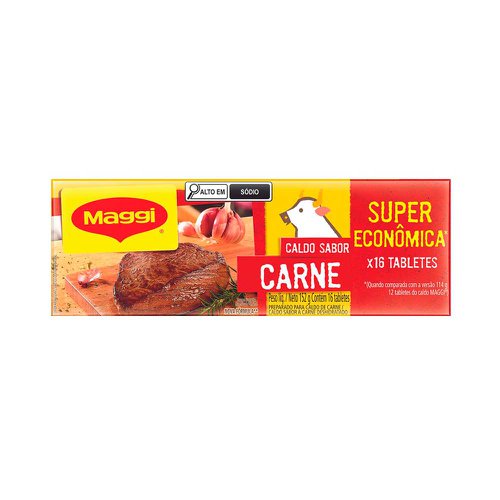 Caldo Maggi Carne 152g Com 16 Unidades Caldo Maggi Carne 152g Com 16 Unidades