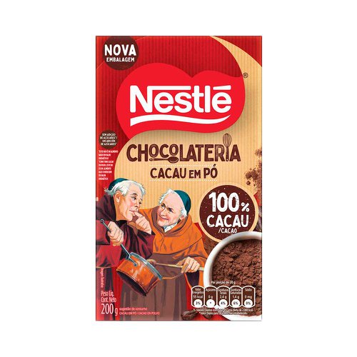 Cacau Em Pó Nestlé Dois Frades 100% Cacau 200g Cacau Em Pó Nestlé Dois Frades 100% Cacau 200g