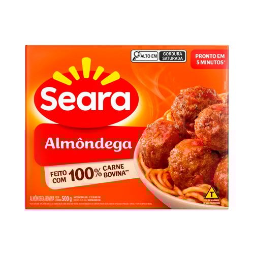 Almôndega Bovina Seara 500g Almôndega Bovina Seara 500g