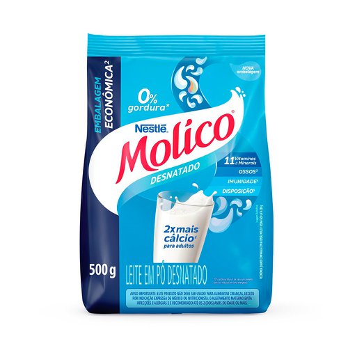 Leite Em Pó Desnatado Molico 500g Leite Em Pó Desnatado Molico 500g