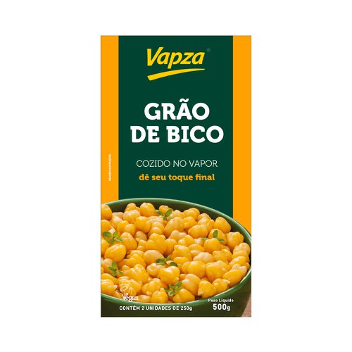 Grão de Bico Vapza Cozido No Vapor 500g Grão de Bico Vapza Cozido No Vapor 500g