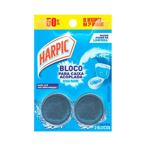 Limpador Sanitário Para Caixa Acoplada Harpic Marine Com 2 Unidades Limpador Sanitário Para Caixa Acoplada Harpic Marine Com 2 Unidades