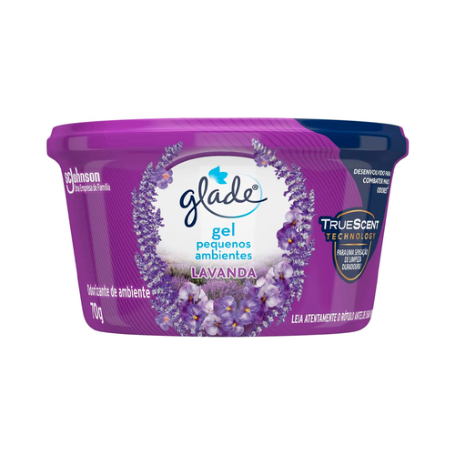 Desodorizador Gel Pequenos Ambientes Glade Lavanda 70g Desodorizador Gel Pequenos Ambientes Glade Lavanda 70g