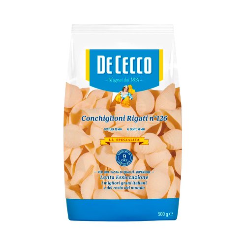 Macarrão Italiano De Cecco Conchiglioni Rigati 500g Macarrão Italiano De Cecco Conchiglioni Rigati 500g