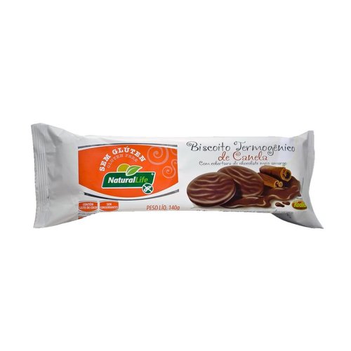 Biscoito Termogênico Natural Life Canela Coberto Com Chocolate Sem Glúten 140g Biscoito Termogênico Natural Life Canela Coberto Com Chocolate Sem Glúten 140g