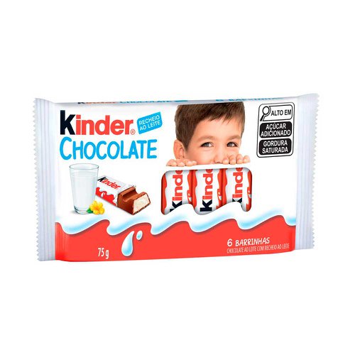 Chocolate Kinder 75g Com 6 Unidades Chocolate Kinder 75g Com 6 Unidades