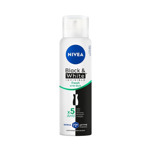 Desodorante Aerosol Nivea Invisible Black & White Fresh 150ml Desodorante Aerosol Nivea Invisible Black & White Fresh 150ml