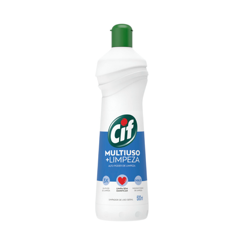 Limpador Multiuso Cif +Limpeza 500ml Limpador Multiuso Cif +Limpeza 500ml
