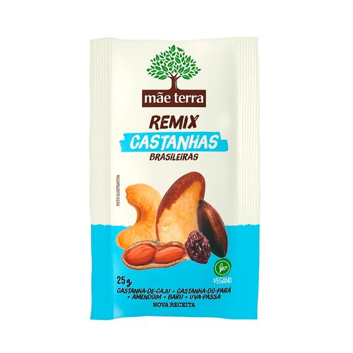 Mix de Castanhas Mãe Terra Remix Castanhas Brasileiras 25g Mix de Castanhas Mãe Terra Remix Castanhas Brasileiras 25g