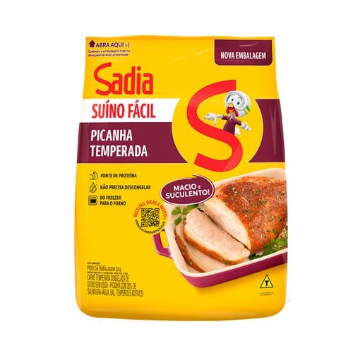 Picanha Temperada Sadia Suíno Fácil 800g Picanha Temperada Sadia Suíno Fácil 800g