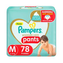 Fralda Pampers Premium Care Pants M Com 78 Unidades